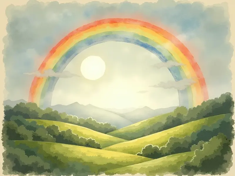 Illustration du rêve : arc-en-ciel