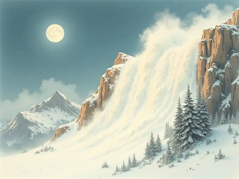 Illustration du rêve : avalanche
