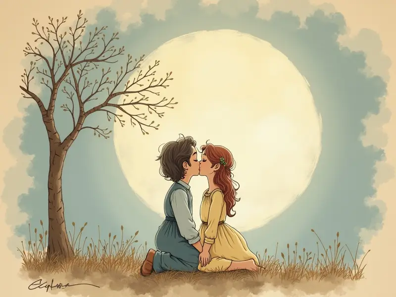 Illustration du rêve : baiser