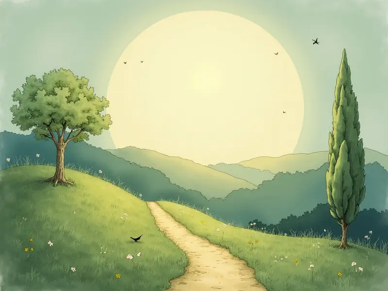 Illustration du rêve : colline
