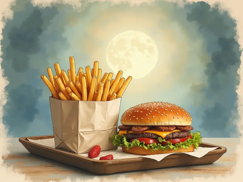 Illustration du rêve : fast food