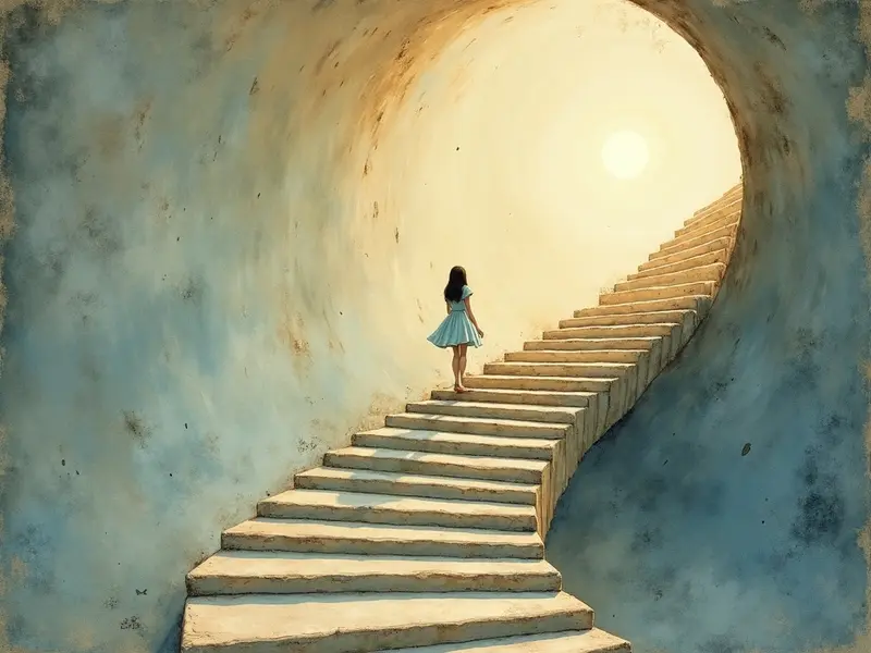 Illustration du rêve : monter les escaliers