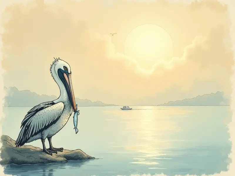 Illustration du rêve : pélican