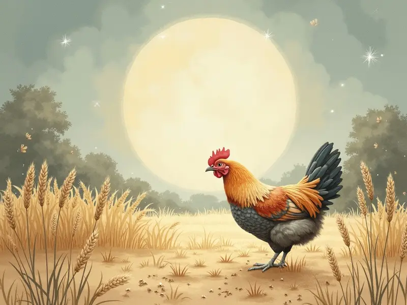 Illustration du rêve : poule